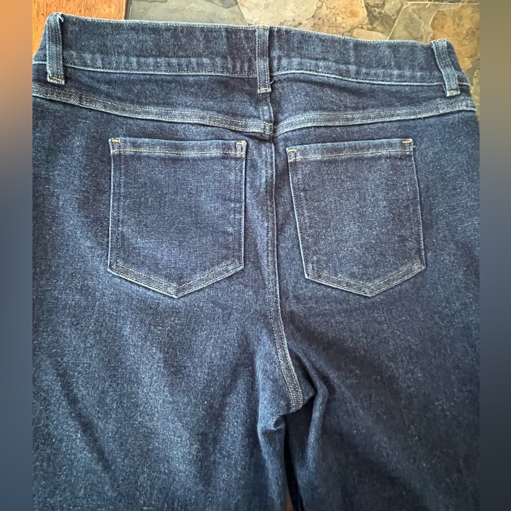 EUC SPANX Blue Flare Wide Leg Jeans - Picture 11 of 12